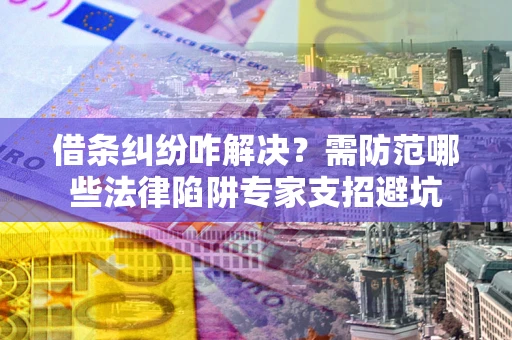 北京借条纠纷咋解决？需防范哪些法律陷阱专家支招避坑