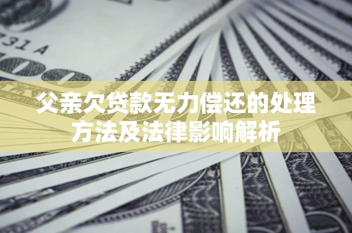 北京父亲欠贷款无力偿还的处理方法及法律影响解析
